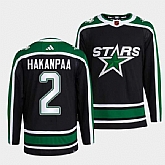 Men's Dallas Stars #2 Jani Hakanpaa 2022 Balck Reverse Retro 2.0 Stitched Jersey,baseball caps,new era cap wholesale,wholesale hats
